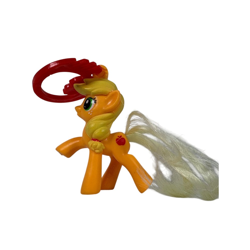 McDonalds My Little Pony Kids 3in Orange Good Applejack Keychain Bag Clip 2012